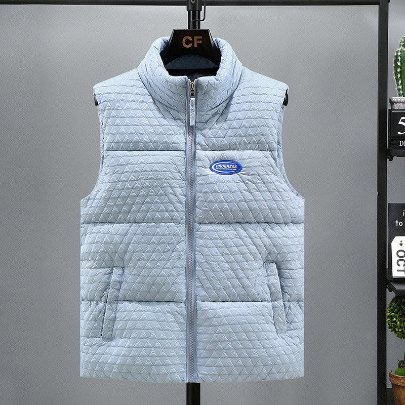 Embroidered Cotton Vest Men's Winter Men's New Stand-up Collar Cotton Vest Cotton Work Clothes