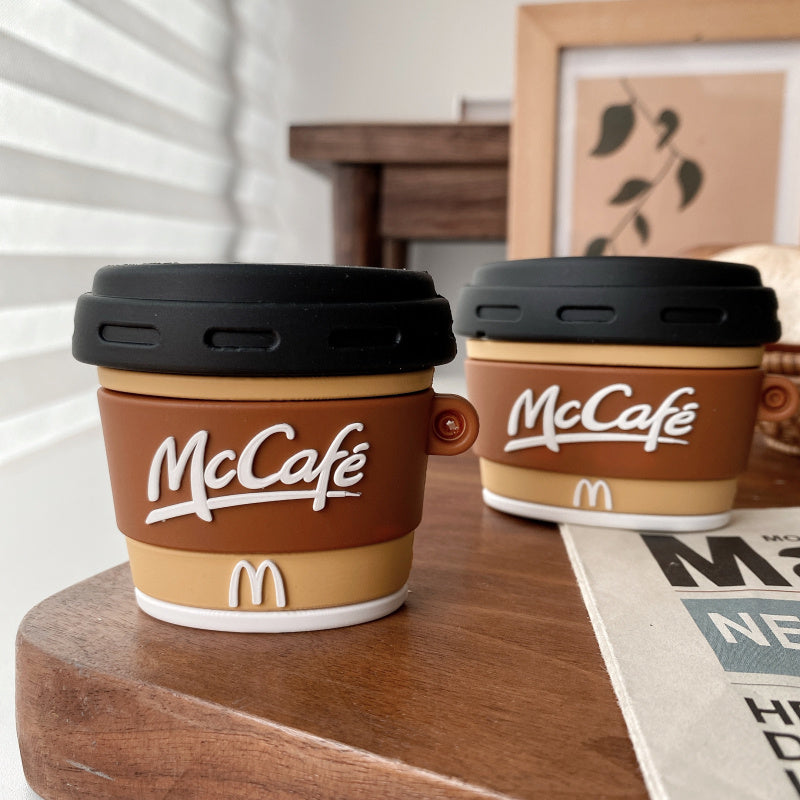 متوافق مع Apple، حافظة سماعات أذن Creative M Coffee Cup من السيليكون الناعم