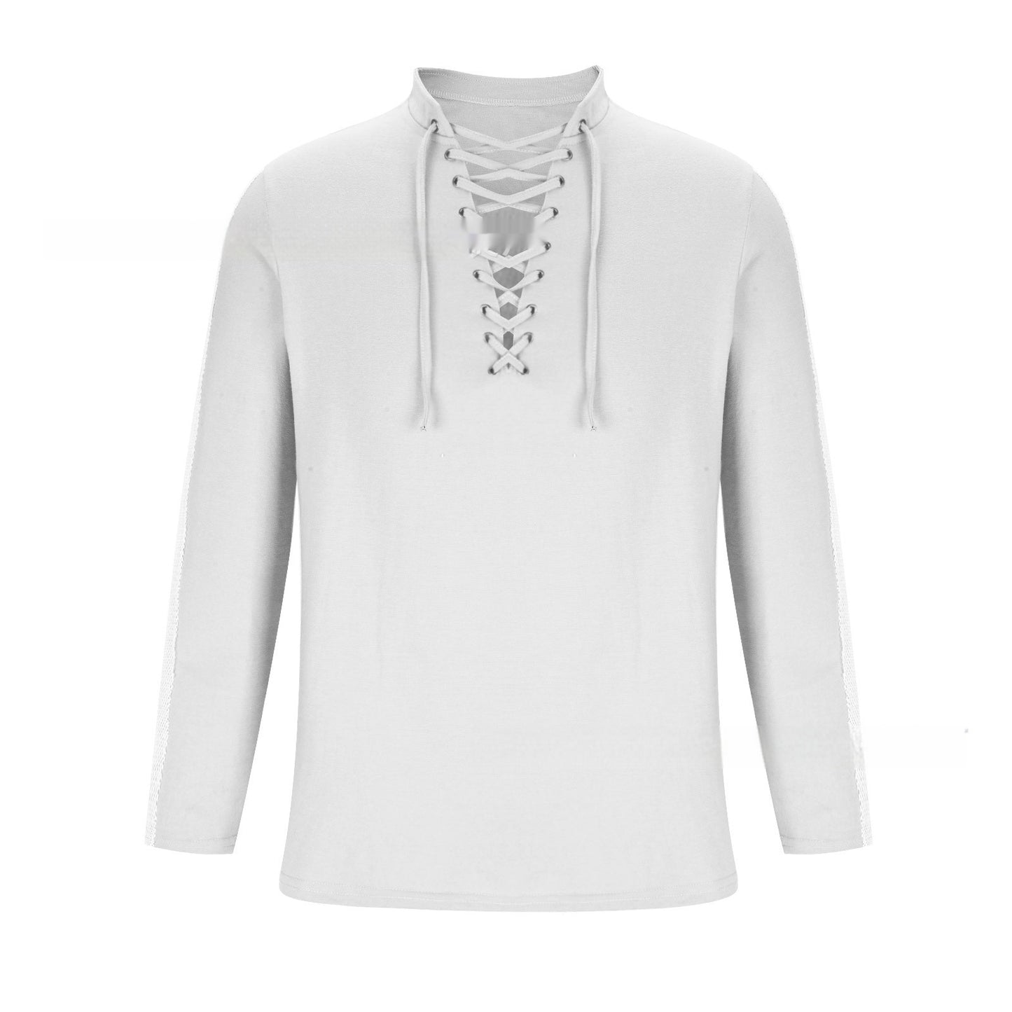 Mesh Long-sleeved Solid Color Collar Top