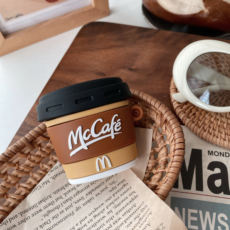 متوافق مع Apple، حافظة سماعات أذن Creative M Coffee Cup من السيليكون الناعم