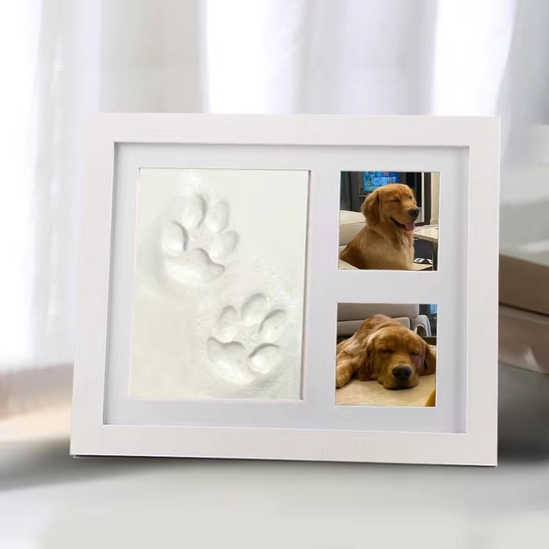 Pet Hand And Foot Print Photo Frame Cat Paw Print Footprint Print Mud DIY Dog Palm Print Commemorative Photo Frame Set Up