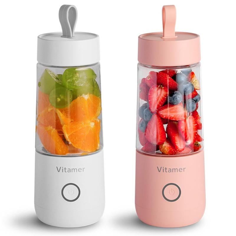 350ml Portable Blender Juicer Electric USB Rechargeable Mixer Smoothie Slushy Cup Juice Blender Bottle USB Charging Kitchen Gadgets