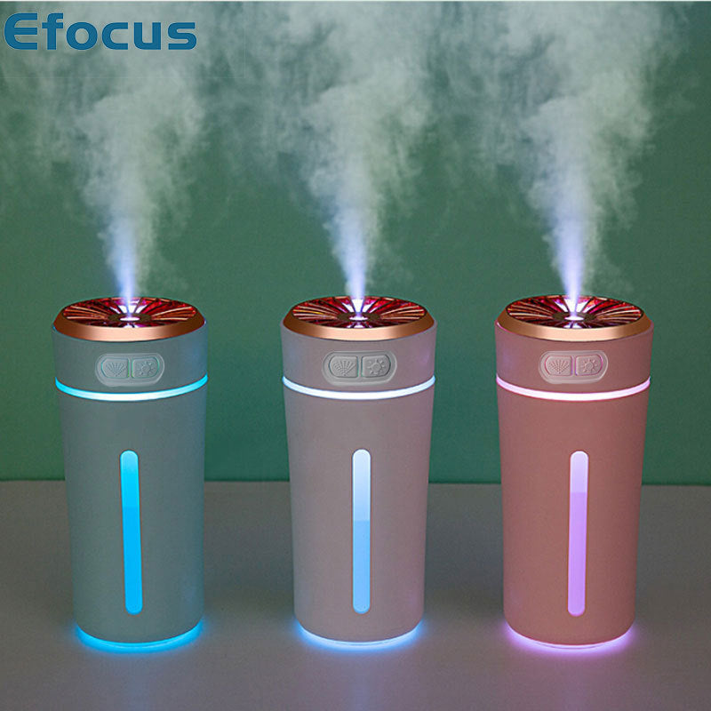 Wireless Air Humidifier Colorful Lights Mute Ultrasonic USB Fogger Diffuser Purifier 800mAh Rechargeabl Cool Mist Maker For Car