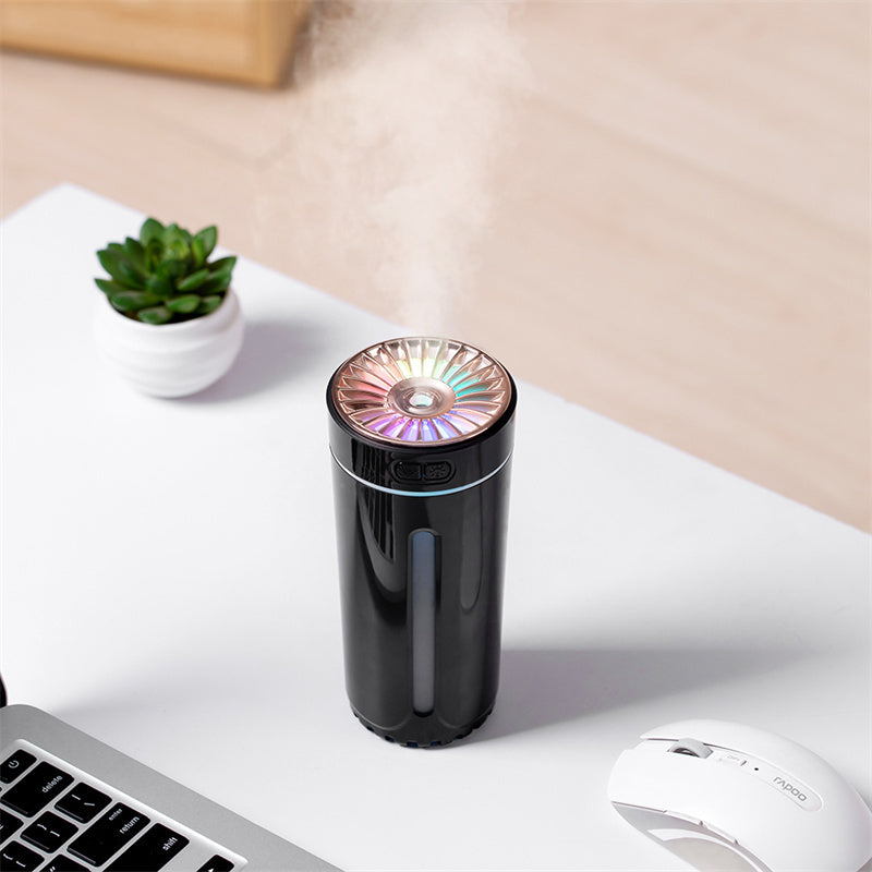 Wireless Air Humidifier Colorful Lights Mute Ultrasonic USB Fogger Diffuser Purifier 800mAh Rechargeabl Cool Mist Maker For Car