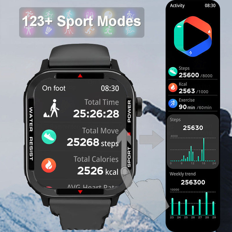 Bluetooth Sports Smartwatch Blood Pressure Blood Oxygen Monitoring Emko Lux