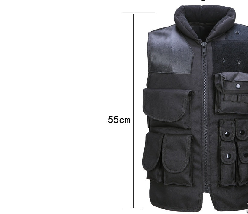 Tactical Vest Black Mens Military Hunting Vest Emko Lux