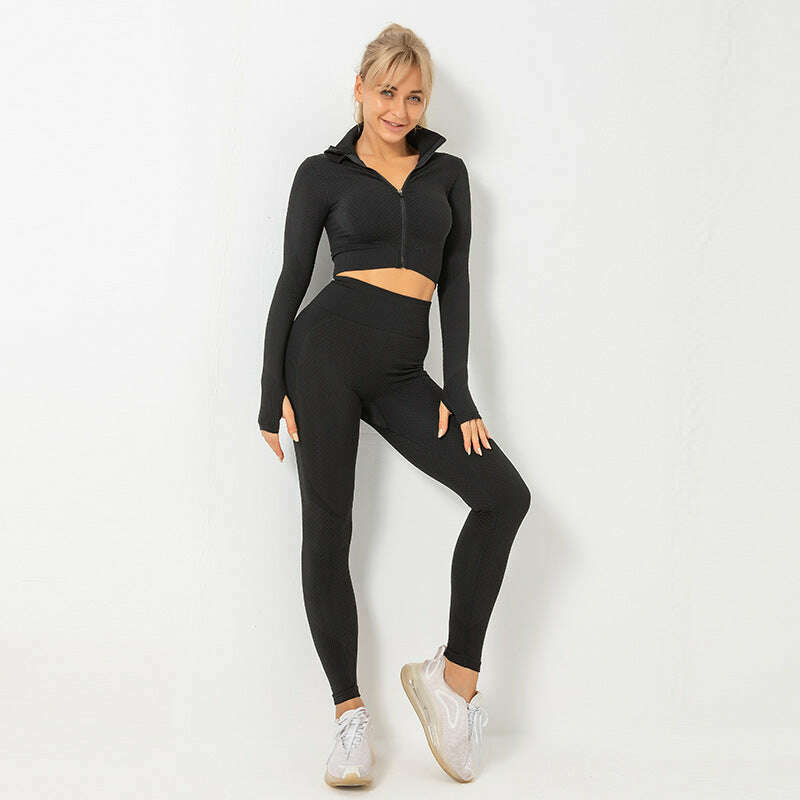 Three-piece Stretch Fitness Pants Sports Yoga Suit Emko Lux