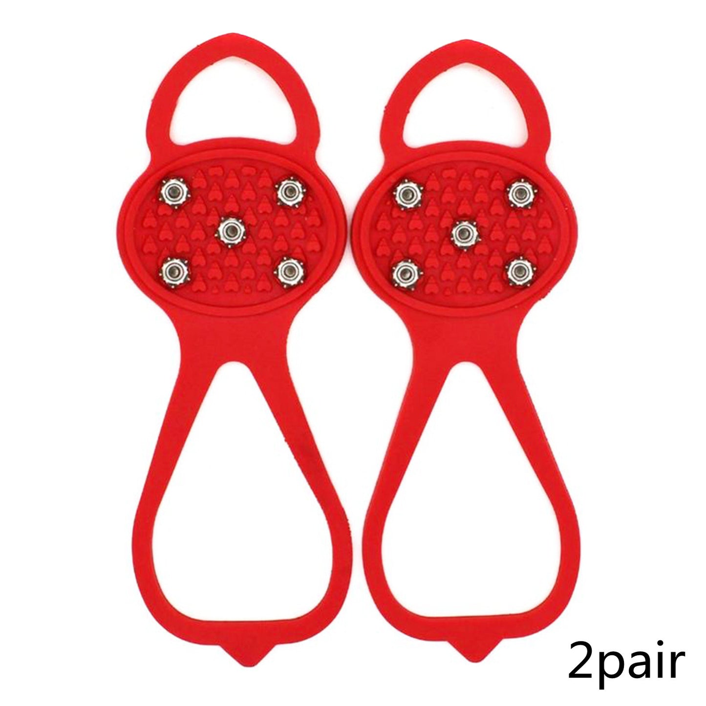 Unisex Men 5 Teeth Ice Gripper For Shoes Crampons Ice Gripper Spike Grips Cleats For Snow Studs Non-Slip Climbing Hiking Covers Emko Lux