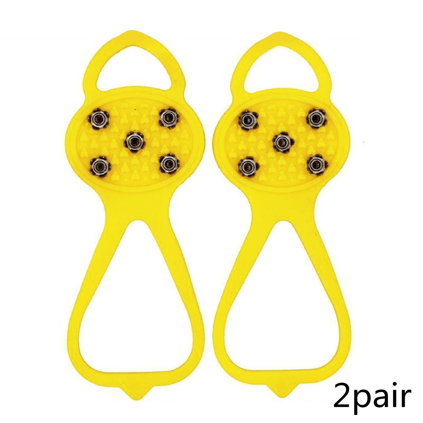 Unisex Men 5 Teeth Ice Gripper For Shoes Crampons Ice Gripper Spike Grips Cleats For Snow Studs Non-Slip Climbing Hiking Covers Emko Lux